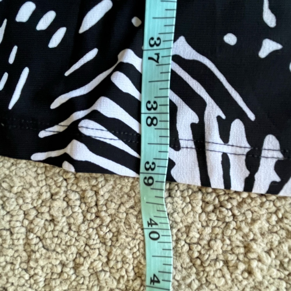 Anne Klein Sleeveless Tropical Monochrome Palm Frond Midi Dress - Picture 7 of 11